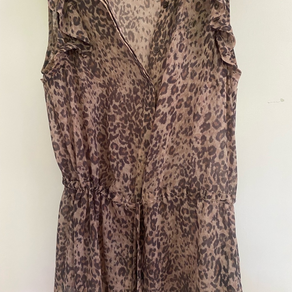 All Saints Leopard Print Blouse